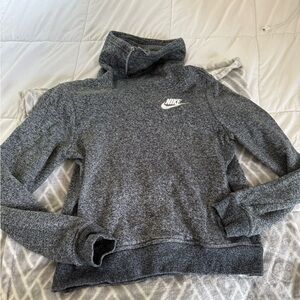 Nike Women's Heathered Gray Cowl Neck Sweater